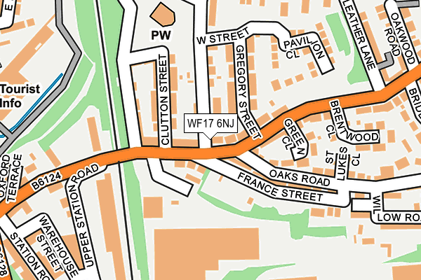 WF17 6NJ map - OS OpenMap – Local (Ordnance Survey)