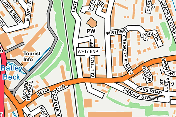 WF17 6NP map - OS OpenMap – Local (Ordnance Survey)