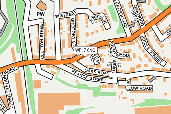 WF17 6NQ map - OS OpenMap – Local (Ordnance Survey)