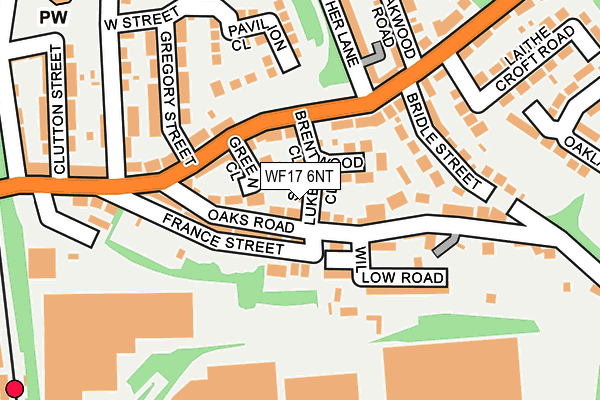 WF17 6NT map - OS OpenMap – Local (Ordnance Survey)