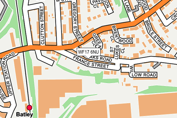 WF17 6NU map - OS OpenMap – Local (Ordnance Survey)