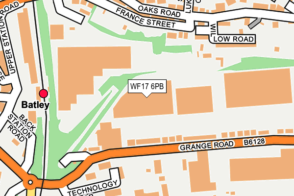 WF17 6PB map - OS OpenMap – Local (Ordnance Survey)