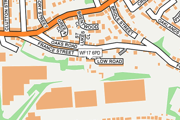 WF17 6PD map - OS OpenMap – Local (Ordnance Survey)