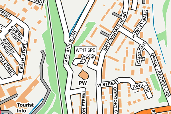 WF17 6PE map - OS OpenMap – Local (Ordnance Survey)