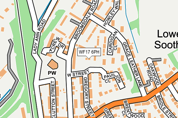WF17 6PH map - OS OpenMap – Local (Ordnance Survey)