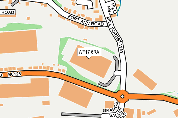 WF17 6RA map - OS OpenMap – Local (Ordnance Survey)