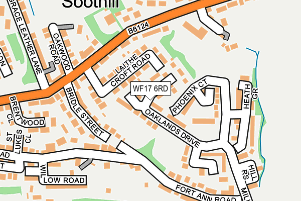 WF17 6RD map - OS OpenMap – Local (Ordnance Survey)