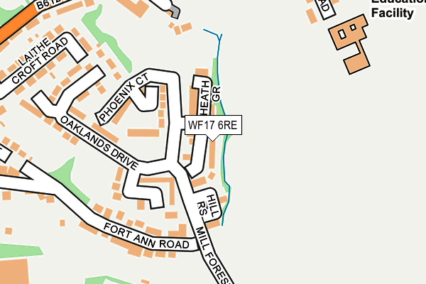 WF17 6RE map - OS OpenMap – Local (Ordnance Survey)