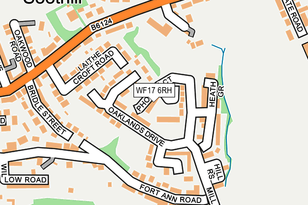 WF17 6RH map - OS OpenMap – Local (Ordnance Survey)