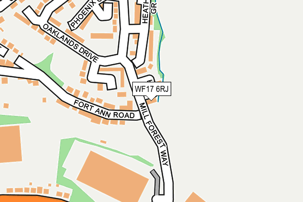 WF17 6RJ map - OS OpenMap – Local (Ordnance Survey)