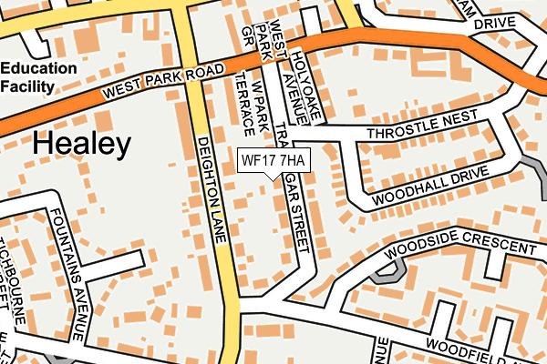 WF17 7HA map - OS OpenMap – Local (Ordnance Survey)