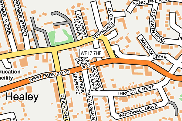 WF17 7HF map - OS OpenMap – Local (Ordnance Survey)