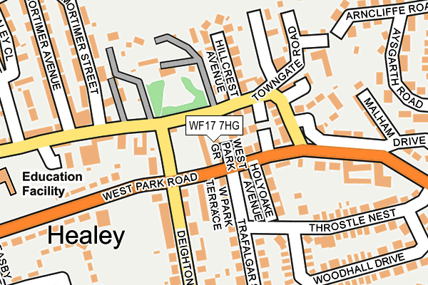 WF17 7HG map - OS OpenMap – Local (Ordnance Survey)