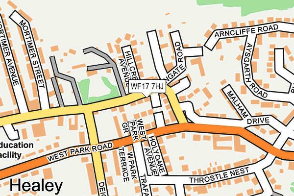 WF17 7HJ map - OS OpenMap – Local (Ordnance Survey)