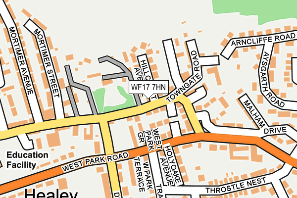 WF17 7HN map - OS OpenMap – Local (Ordnance Survey)