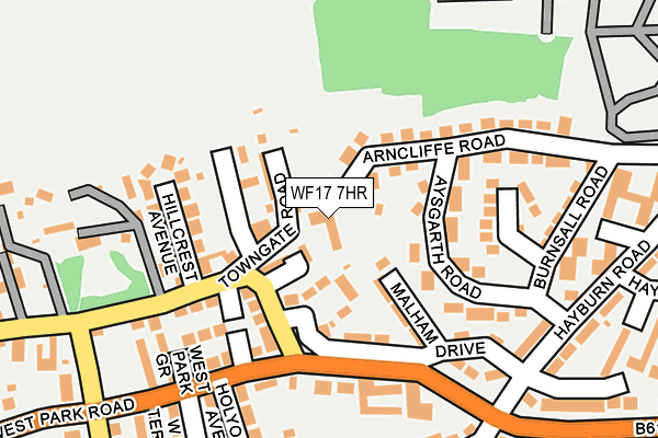 WF17 7HR map - OS OpenMap – Local (Ordnance Survey)