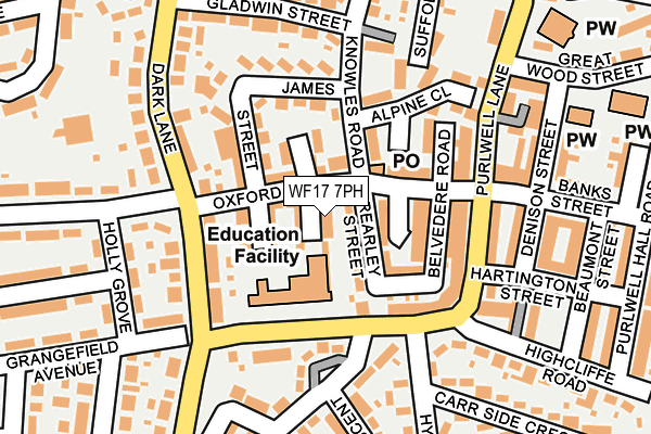 WF17 7PH map - OS OpenMap – Local (Ordnance Survey)