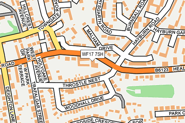 WF17 7SH map - OS OpenMap – Local (Ordnance Survey)
