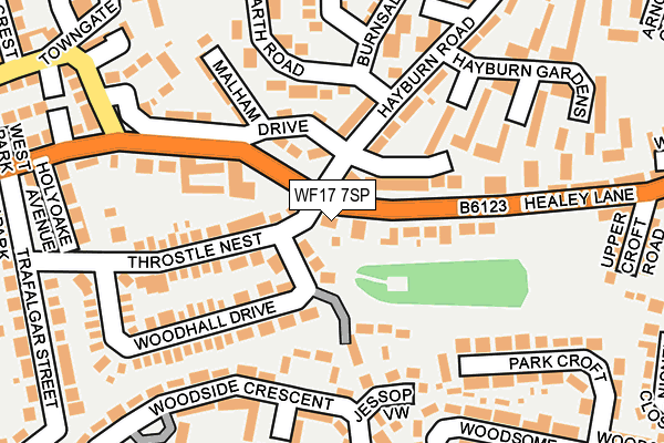 WF17 7SP map - OS OpenMap – Local (Ordnance Survey)