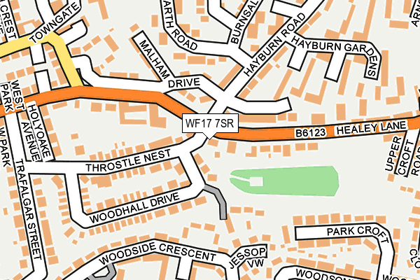 WF17 7SR map - OS OpenMap – Local (Ordnance Survey)