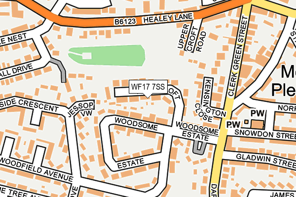 WF17 7SS map - OS OpenMap – Local (Ordnance Survey)