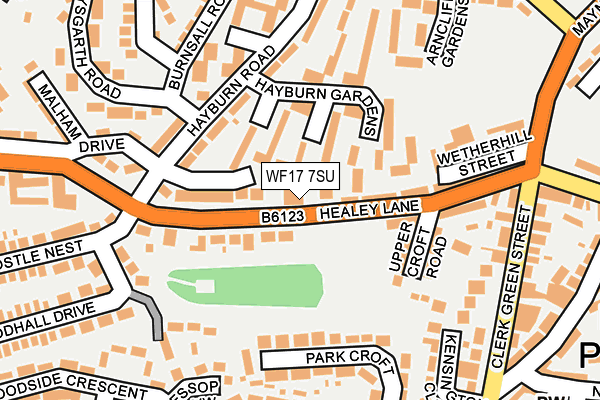 WF17 7SU map - OS OpenMap – Local (Ordnance Survey)