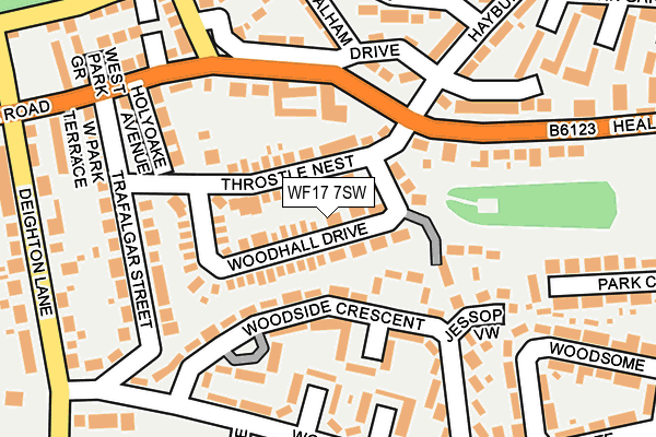 WF17 7SW map - OS OpenMap – Local (Ordnance Survey)