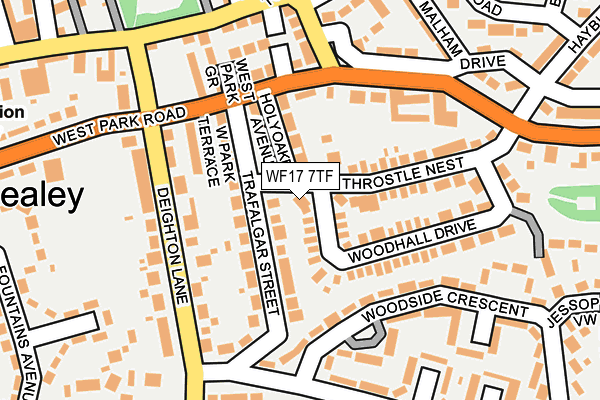 WF17 7TF map - OS OpenMap – Local (Ordnance Survey)