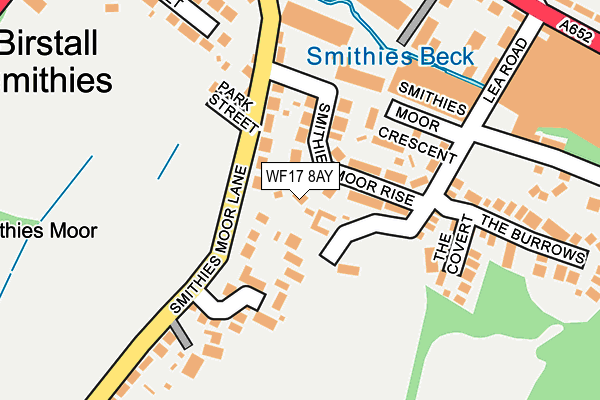 WF17 8AY map - OS OpenMap – Local (Ordnance Survey)