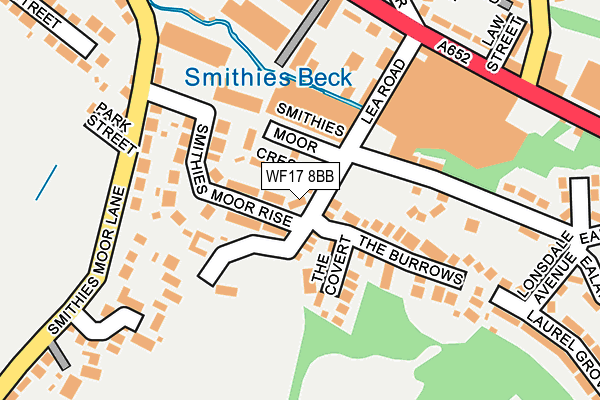 WF17 8BB map - OS OpenMap – Local (Ordnance Survey)