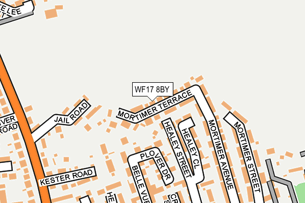 WF17 8BY map - OS OpenMap – Local (Ordnance Survey)