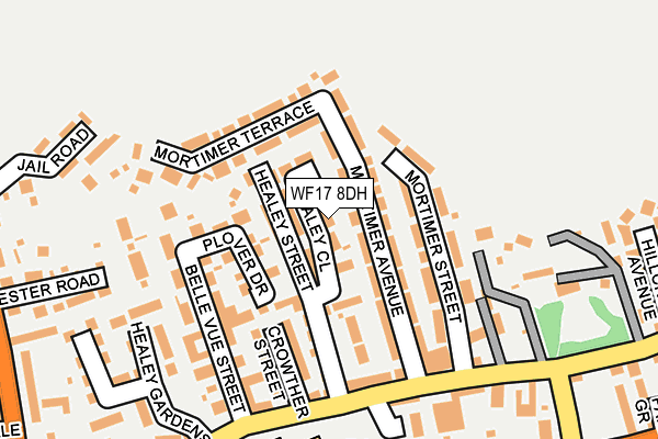 WF17 8DH map - OS OpenMap – Local (Ordnance Survey)