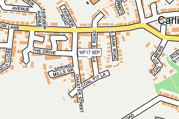 WF17 8EP map - OS OpenMap – Local (Ordnance Survey)