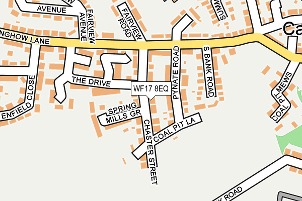 WF17 8EQ map - OS OpenMap – Local (Ordnance Survey)