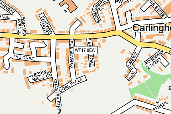 WF17 8EW map - OS OpenMap – Local (Ordnance Survey)