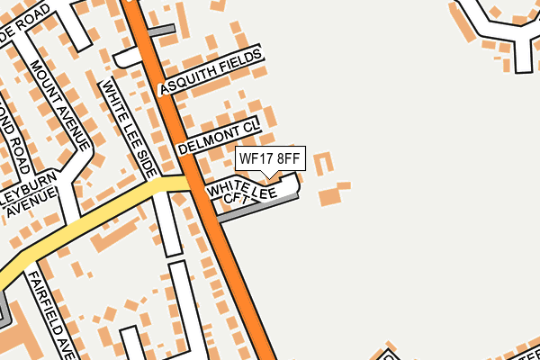 WF17 8FF map - OS OpenMap – Local (Ordnance Survey)