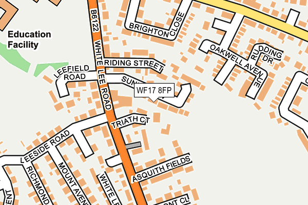 WF17 8FP map - OS OpenMap – Local (Ordnance Survey)