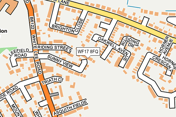 WF17 8FQ map - OS OpenMap – Local (Ordnance Survey)