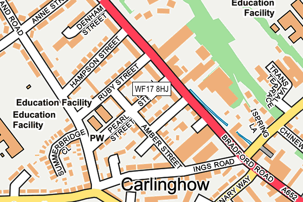 WF17 8HJ map - OS OpenMap – Local (Ordnance Survey)