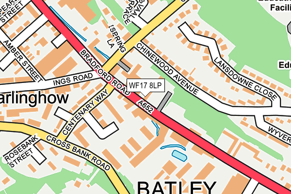 Map of FRANKSTER'S BATLEY LIMITED at local scale