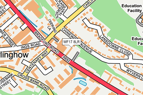 WF17 8LR map - OS OpenMap – Local (Ordnance Survey)