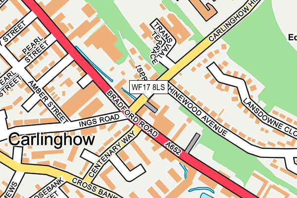 WF17 8LS map - OS OpenMap – Local (Ordnance Survey)