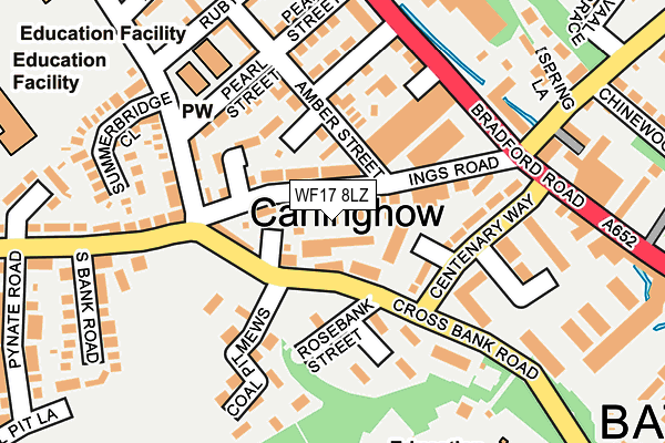 WF17 8LZ map - OS OpenMap – Local (Ordnance Survey)