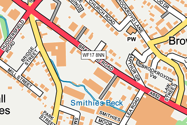 WF17 8NN map - OS OpenMap – Local (Ordnance Survey)