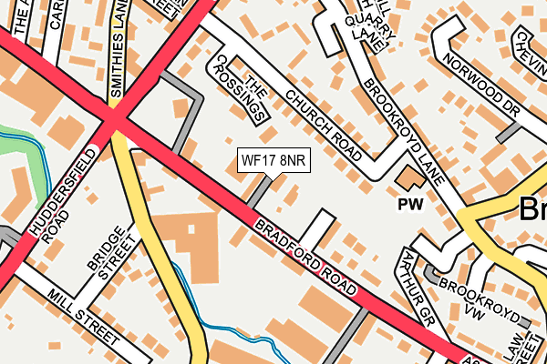 WF17 8NR map - OS OpenMap – Local (Ordnance Survey)