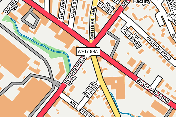 WF17 9BA map - OS OpenMap – Local (Ordnance Survey)