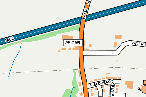 WF17 9BL map - OS OpenMap – Local (Ordnance Survey)