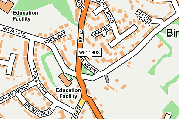 WF17 9DS map - OS OpenMap – Local (Ordnance Survey)