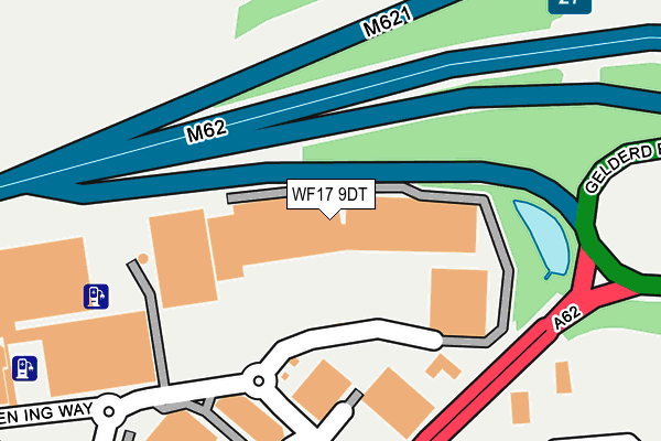 WF17 9DT map - OS OpenMap – Local (Ordnance Survey)