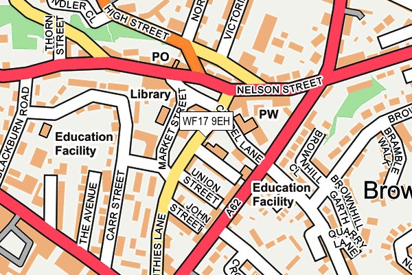 WF17 9EH map - OS OpenMap – Local (Ordnance Survey)